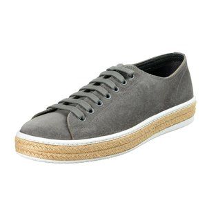 Prada Gray Suede Sneakers